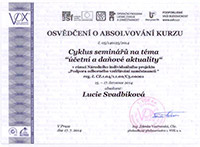 Osvědčení o absolvování kurzu - Lucie Svadbíková